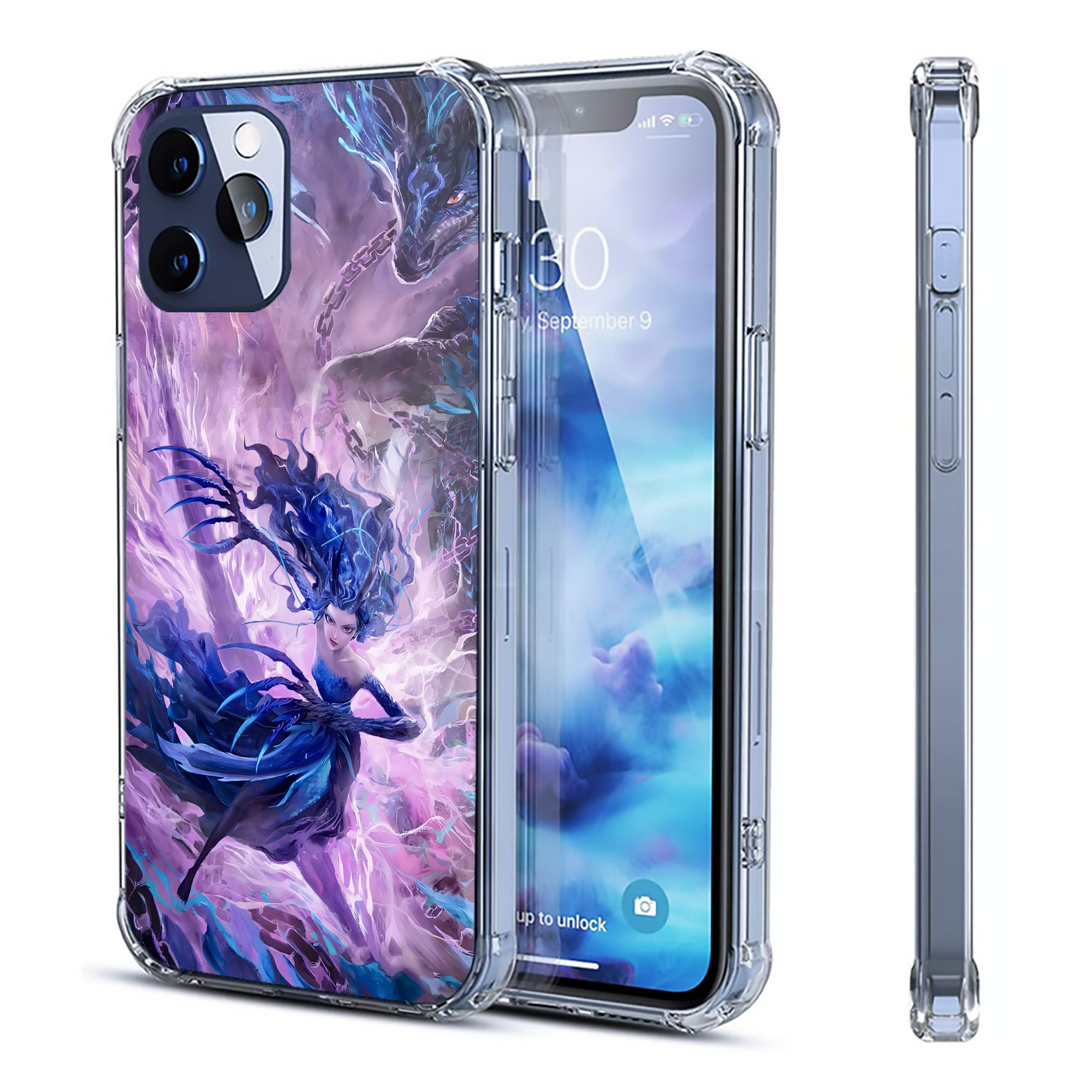 （画像用） Ne Zha 2 ナタ 魔童の大暴れ 【iPhone 12シリーズ対応】透明スマホケース（クリアソフトケース）